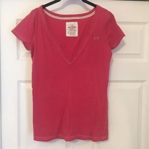 Pink Hollister V-Neck Top